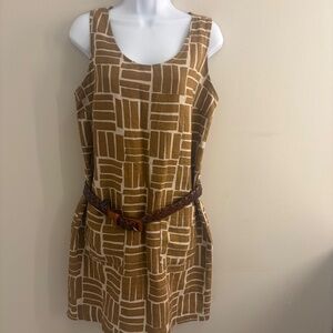 Garnet Hill Linen Relaxed Sleeveless Dress Size S